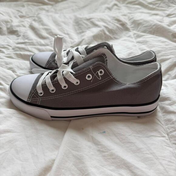 Other Shoes - Grey and white canvas trainers women’s 8 casual sneakers